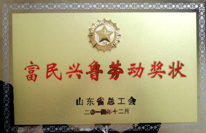 山東省“富民興魯”勞動獎狀